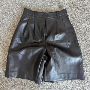 Babaton Vegan Leather Jorts